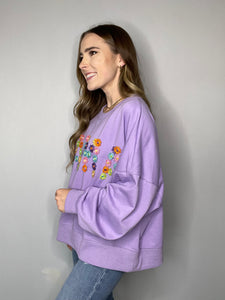 MAMA LILAC SWEATSHIRT // FINAL SALE